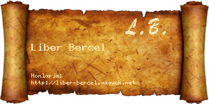 Liber Bercel névjegykártya